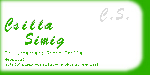 csilla simig business card